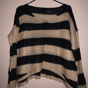 Black and brown striped Knit Sweater